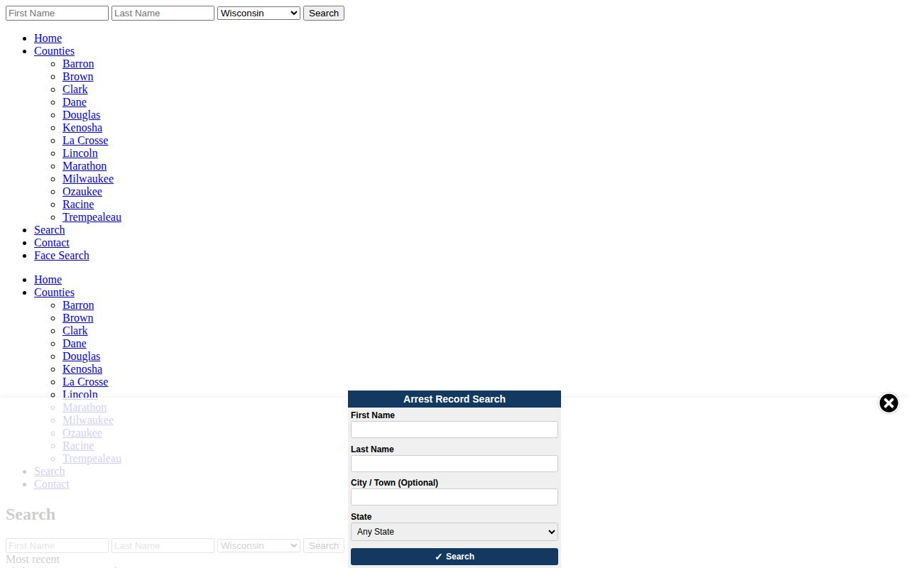 Sheboygan County private booking index shown as an unofficial Sheboygan Falls arrest-record lead